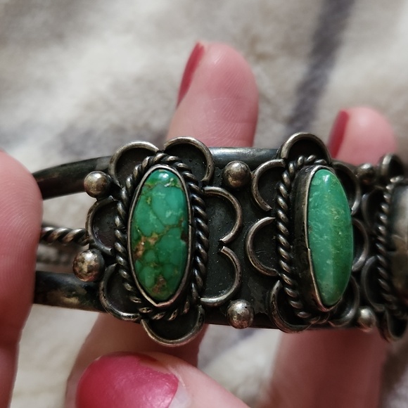 Silver and turquoise bracelet - Picture 7 of 10